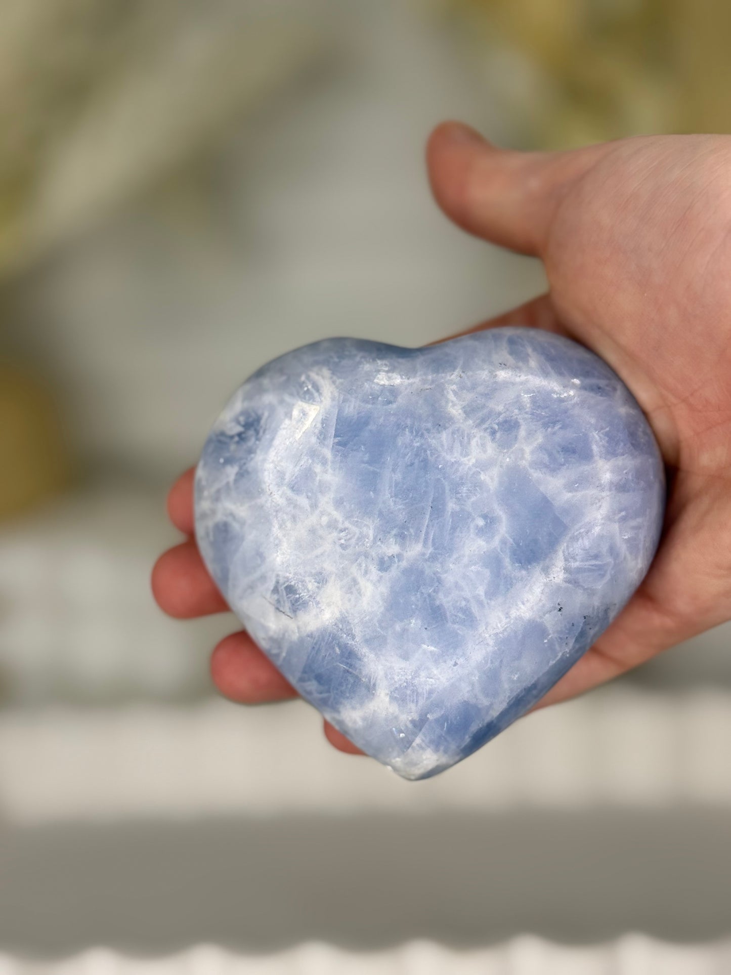 Blue Celestite Heart