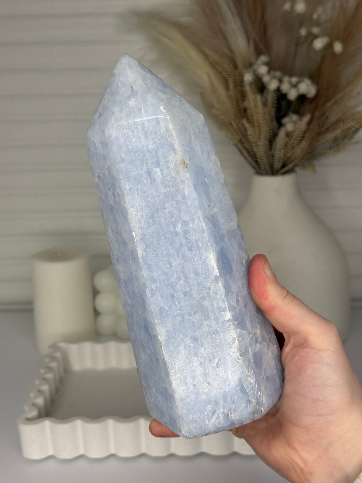 Blue Celestite Chunky Tower