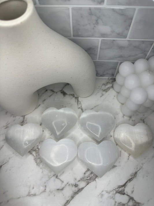 Selenite Hearts