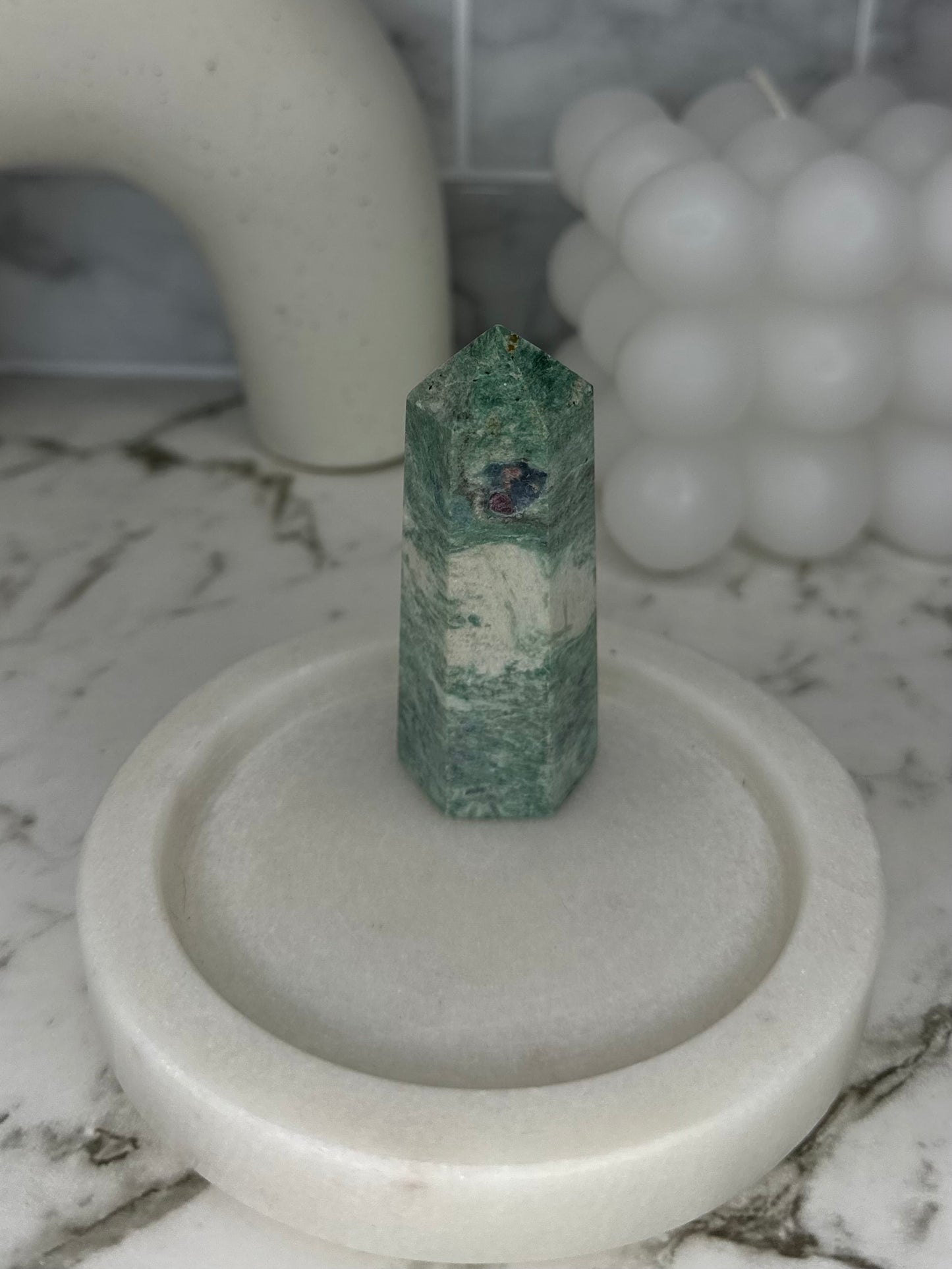 Ruby in Fuchsite Tower #9