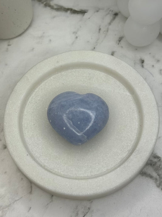 Blue Celestite Heart #1