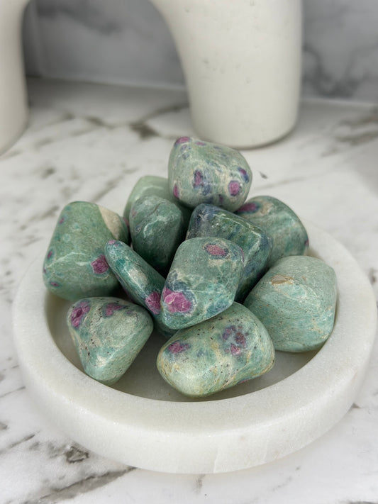 Ruby in Fuchsite Tumbles